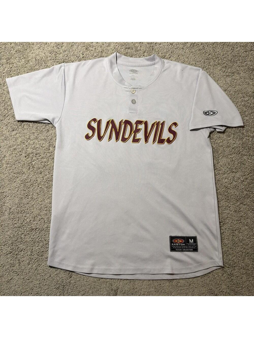 Easton Arizona State Sun Devils Grey College NCAA Baseball Jersey Men’s M